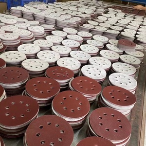 Fabrika kaynağı 150mm 6 inç cırt cırt kırmızı zımpara diski ahşap parlatma için 60-800 Grit - Product Image 6