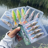 Leurre de pêche souple Spinpoler 3,7g 7,4g 16g 3D Swim Jack Bait 3 sections Plastiques artificiels imprimés Swimbait Tackle d'eau salée