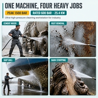Machine de nettoyage à jet d'eau haute pression industrielle 15000 PSI, pompe en acier inoxydable, équipement de déboucheur de canalisations pour le lavage des tuyaux d'évacuation
