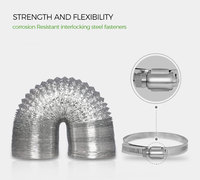 Conduit en aluminium pour la ventilation, tuyau de ventilation flexible facile à assembler pour séchoir, pour serres de jardin, couleur verte