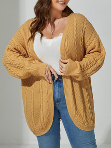 OFF20 %, venta al por mayor, cárdigan de punto con <span class=keywords><strong>cuello</strong></span> en V y temperamento de Color sólido para <span class=keywords><strong>mujer</strong></span>, abrigo de suéter transfronterizo sencillo sin botones que combina con todo - Product Image 2