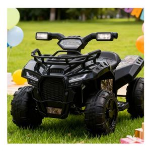 Voiture à pédales en plastique pour enfants, véhicule jouet à batterie avec poignée et lumières, conduite amusante et sûre pour les enfants - Product Image 1