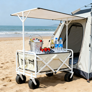 Factory Direct <strong>Folding</strong> Camping Wagon <strong>Cart</strong> Sturdy Industrial <strong>Hand</strong> Trucks for Industrial Workshop Cargo and Tool Transport - Product Image 1