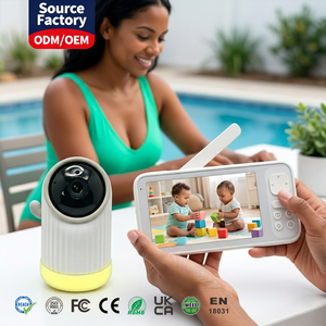 Monitor para Bebés 2.4G Sin WiFi, Anti-Hackeo, Pantalla de 5 Pulgadas, Cámara de Vigilancia con Visión Nocturna Automática, 5000mAh, Audio, Seguridad Inteligente - Product Image 1