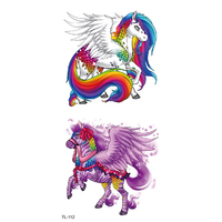 BXTAT TL109 TL114 Rose Dreamcatcher Phoenix Pegasus Papillon Dragon Lion Paon Renard Tatouage Temporaire Autocollants Papier Variantes