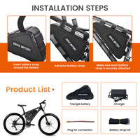 Batterie au lithium triangulaire 48V 52V 20Ah pour moteur de vélo électrique 1500W - Compatible avec les vélos électriques haute puissance 1000W-2000W
