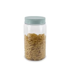 Set di barattoli per alimenti trasparenti ermetici da 1,5 l da 3 colori verde/Beige/rosa con coperchi - Product Image 2
