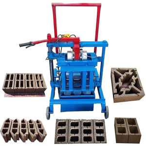 Handmatige motor aangedreven stalen holle cementstenenmachine, betonkleurige bestratingsmachine, massieve baksteenvormer, persmachine - Product Image 1