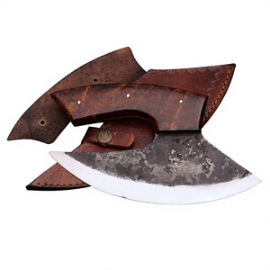 Cuchillos Ullu hechos a mano, cuchillo Ullu de acero de Damasco forjado a mano con mango de madera, cuchillos de hoja fija para uso en la cocina. - Product Image 4