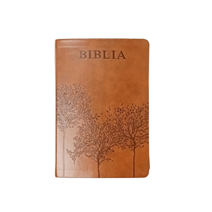 Bibbia Spagnola Personalizzata in Pelle PU Marrone con Logo in Rilievo e Indici a Linguetta per Regalo di Chiesa e Uso Religioso - Product Image 3