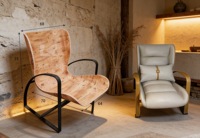 Fauteuil en bois moulé pour salon, hall d'hôtel et zone de réception