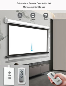 Écran de projection <span class=keywords><strong>motorisé</strong></span> 4K 16:9 pour <span class=keywords><strong>projecteur</strong></span> électronique 100'' 120'' 60'' 84'' 72'' 150'' ALR blanc mat - Product Image 5