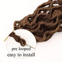 Estensioni per trecce e dreadlock in finto capello, morbide, ondulate, stile gypsy, all'uncinetto, altamente convenienti, 14/18/24 pollici, disponibili in più colori
