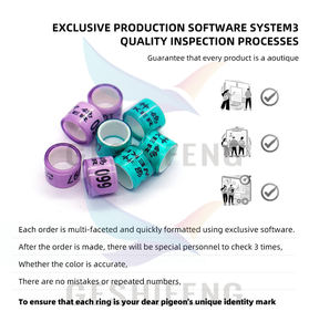 <span class=keywords><strong>GESHIFENG</strong></span> Fabriek Groothandelsprijs Liefdesvogel Beenring Plastic Persoonlijke Band Duivenbeenringen 8mm - Product Image 5