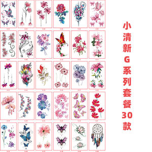 Tatouages temporaires en pâte pour hommes et femmes, vente en gros 2021, motifs floraux durables, adorables, pour les <span class=keywords><strong>doigts</strong></span>, le visage, autocollants de <span class=keywords><strong>tatouage</strong></span> personnalisés - Product Image 5