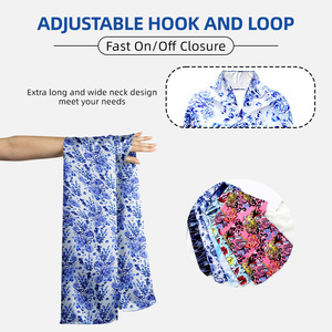 Bavoir de protection lavable et réutilisable pour adultes, durable et tendance, avec boutons-pression, pour femmes âgées, anti-salissures, vente en gros - Product Image 3