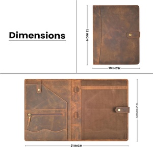 Portafolio de Cuero Genuino LL LEATHER LATCH con Logotipo, Organizador para Hombres y Mujeres, Carpeta con Anillas para Papel A4/Carta, Portaplumas, <span class=keywords><strong>Portadocumentos</strong></span> - Product Image 6