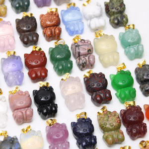 Ciondolo Collana <span class=keywords><strong>Hello</strong></span> <span class=keywords><strong>Kitty</strong></span> in Argento 925 e Cristallo 2cm all'Ingrosso, Ciondolo Gatto in Cristallo con Gemme Naturali Miste per Regalo - Product Image 5