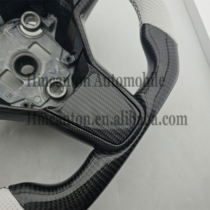 Spot New Products Perforated Leather Carbon Fiber for Tesla Model 3 Mode Y Car Steering <b>Wheel</b> - Product Image 6