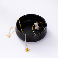 Plateau à bijoux en céramique rond moucheté, support pour bagues, boucles d'oreilles, colliers, montres, rangement de bureau, décoration intérieure