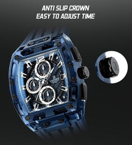 NAVIFORCE 7105 BEBEBE Montres mode pour hommes à quartz de bonne qualité montres étanches en silicone avec aiguilles lumineuses montres-bracelets de sport - Product Image 3