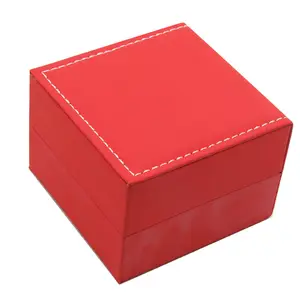 Boîte de bijoux en cuir doux, disponible en trois couleurs, coffret cadeau pour bracelet de montre