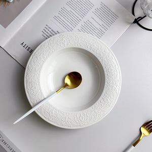 Vintage Pattern Eco-Friendly Porcelain Plate and Ceramic <b>Dinnerware</b> for Wedding Hotel Restaurant Home Use - Product Image 5