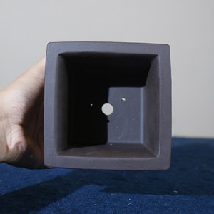 Maceta Cuadrada de Zisha para Bonsái, Hecha a Mano, Estilo Chino Clásico, Diseño de Ventana y Puerta Cuadrada, Inspirada en el Zen Antiguo, Maceta Pequeña - Product Image 2