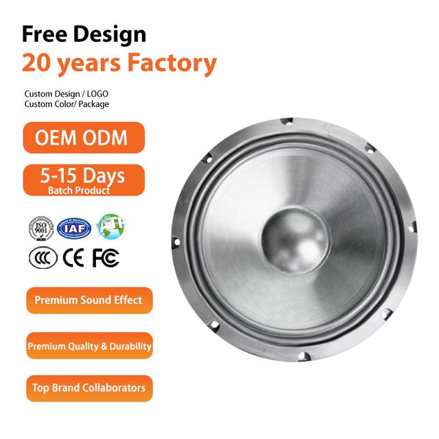 8-inch Professional Two-way Audio Crossover 50-100W Output Power OEM ODM Customizable Subwoofer Speaker Unit