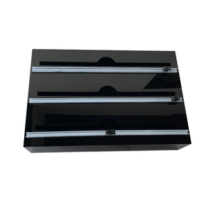 Tailai 2 in 1 Acrylic Plastic Wrap Dispenser with Slide Cutter Foil and Plastic Wrap Dispenser Home Storage Organization