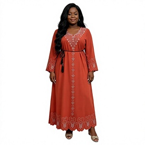 Venta al por Mayor, Nueva Moda Musulmana de Oriente Medio, Abaya Elegante de Invierno para Adultos, Informal, Holgada, de Manga Larga, de Poliéster, 3131 - Product Image 4