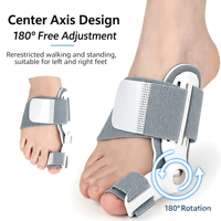 Correcteur d'hallux valgus avec séparateur d'orteils pour soulager la douleur - Soin des pieds durable et respirant