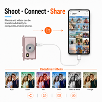 Mini caméra numérique rotative Sprite DC50S 5MP CMOS en forme de bouton, jouet gyroscope portable 1080P 2K avec partage Android