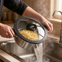 Couvercles universels en verre trempé pour casseroles et poêles de cuisine, écologiques, de type C, sur mesure, fabriqués par le fabricant