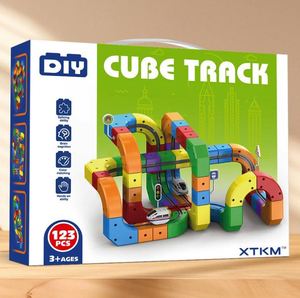 Nouveaux Blocs de Construction Magnétiques en Plastique 2025, Voiture sur Rail à l'Échelle 1:5, Jouets Éducatifs pour Enfants, Filles et Garçons, Cadeau d'Anniversaire, Jouets à Assembler - Product Image 1