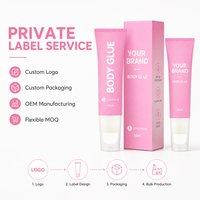 Colle corporelle végane et sans cruauté à base d'eau, marque privée, fixation forte pour vêtements et tenues de scène (OEM)