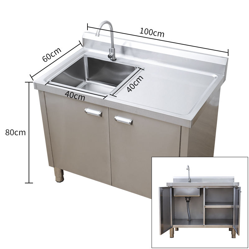 L:100cm W:60cm H:80cm SINK LEFT