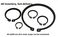 8-300mm DIN472 German Standard C-Type Inner Spring Circlip 304/316 Stainless Steel Hole Retaining Ring Washer with Zinc Finish