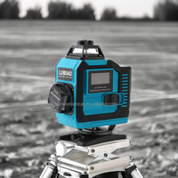 Niveau laser industriel vert à nivellement automatique 4D à 16 lignes Ensemble de télécommande à écran tactile 360 horizontal et vertical