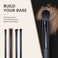 4-teiliges Tierhaar-Lidschattenpinsel-Set Make-up-Pinsel für Augen-Make-up Verblenden Faltenkonturierung Eyeliner-Anwendung