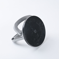 Ventosa de vacío de goma para elevación de vidrio simple de aluminio, 123 mm, 60 kg, resistencia a la tracción vertical, industrial