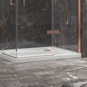 Kamalu ตู้อาบน้ำแบบบานพับสีโรสโกลด์ทันสมัยประตูบานเลื่อนสแตนเลส90x130ไร้กรอบสำหรับห้องน้ำ Hotels-KT1000GR - Product Image 5