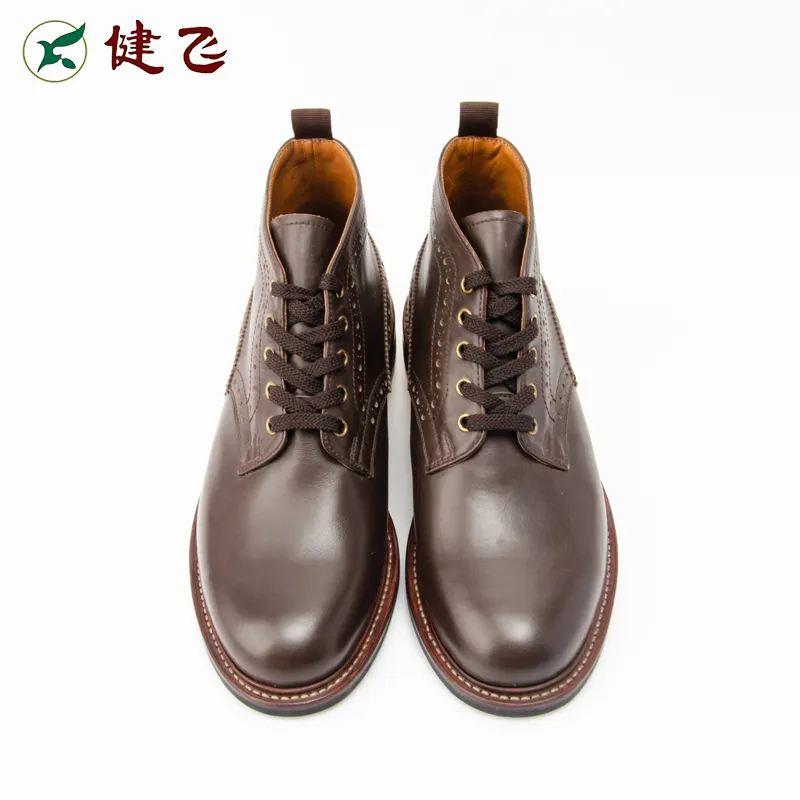 Wholesale Factory Price Handmade Dress Shoes Ankle Mens Boots Leather Genuine