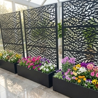 Clôture murale en métal découpé au laser pour jardin, treillis de jardin en acier pour cour, écran d'intimité et séparateur