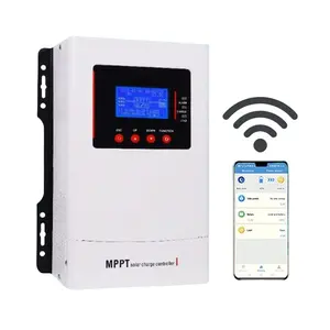 Nuevo Smart 12V 24V 36V 48V auto 96V adaptar regulador de cargador de Panel Solar 30a 40a 60a 80a 100a AMP MPPT controlador de carga WIFI APP