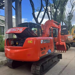 Excavadora Hitachi de segunda mano en buen estado, excavadora usada zx60 mini de 6 toneladas, maquinaria de excavación sobre orugas con certificación CE - Product Image 1