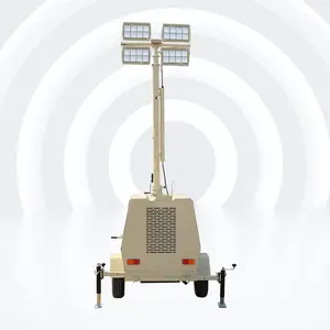 earth-moving machine 9m 1000w*4 tower light led with diesel gasoline generator