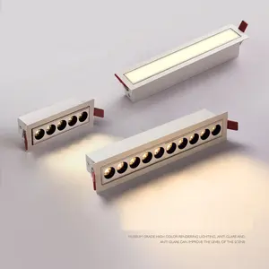 ceiling lamps embedded 10W 20W led anti-glare linear grille spotlights for living room JYC0050
