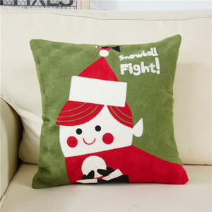 Merry Christmas <b>Cushion</b> 18x18 Inch Santa Elk Throw Pillow Covers Holiday Pillowcase for Sofa Couch - Product Image 3