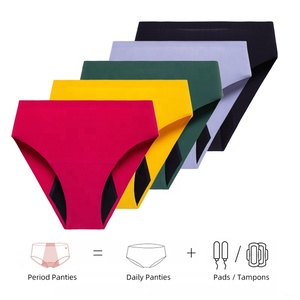 Intiflower 9222 4 capas 55ml ropa interior de cintura alta a prueba de fugas período bragas mujeres calzoncillos menstruales <span class=keywords><strong>sin</strong></span> costuras <span class=keywords><strong>Culotte</strong></span> Me - Product Image 5
